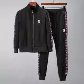 casual wear fendi tracksuit jogging zipper winter clothes fd20196604 black